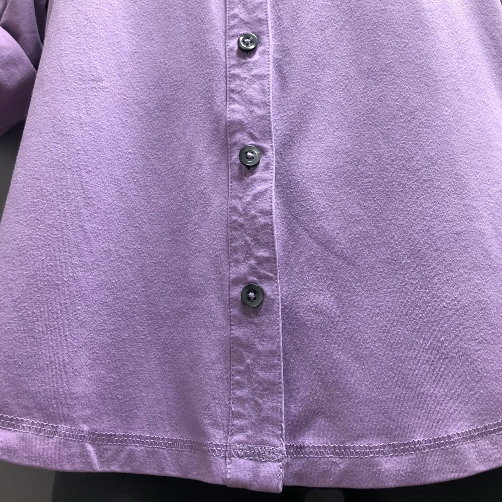 LL Bean Women’s XS Purple Button Down Top - Picture 5 of 7